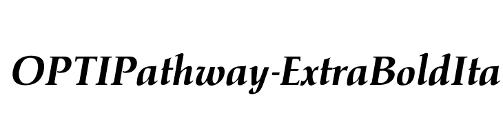 OPTIPathway-ExtraBoldIta Font