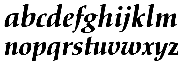 OPTIPathway-ExtraBoldIta Font LOWERCASE