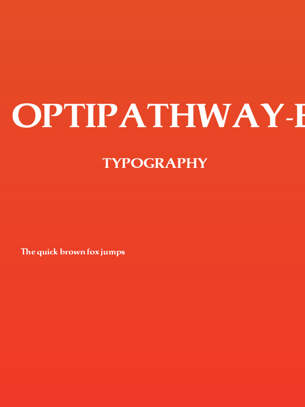 OPTIPathway-ExtraBold Poster
