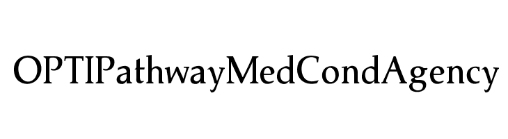 OPTIPathwayMedCondAgency Font