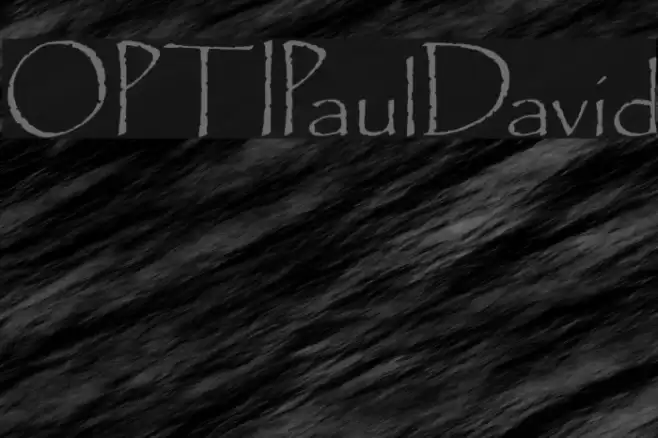 OPTIPaulDavid Font examples