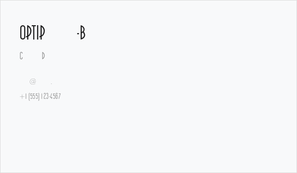 OPTIPauling-Black Business Card