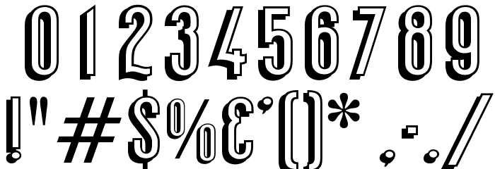 OPTIPauling-Shadow Font OTHER CHARS