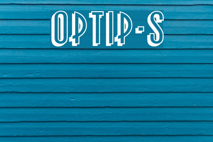 OPTIPauling-Shadow Font examples