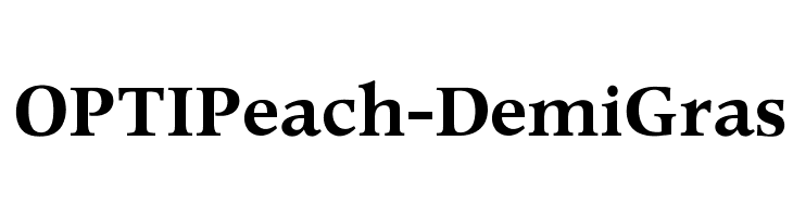OPTIPeach-DemiGras Font