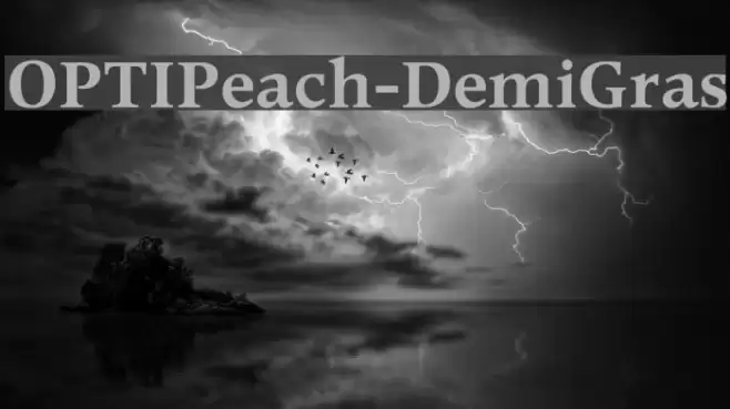 OPTIPeach-DemiGras Font examples