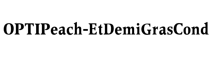 OPTIPeach-EtDemiGrasCond Font