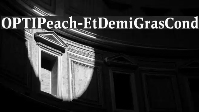 OPTIPeach-EtDemiGrasCond Font examples