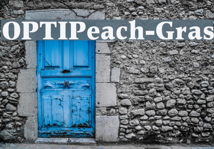 OPTIPeach-Gras Font examples
