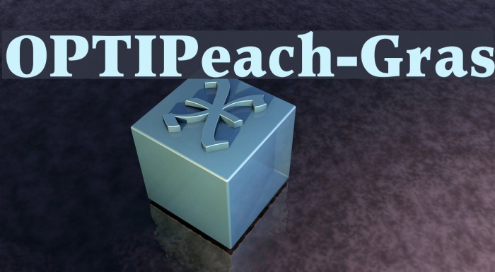 OPTIPeach-Gras Font examples