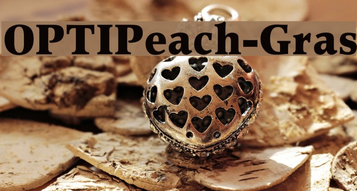 OPTIPeach-Gras Font examples