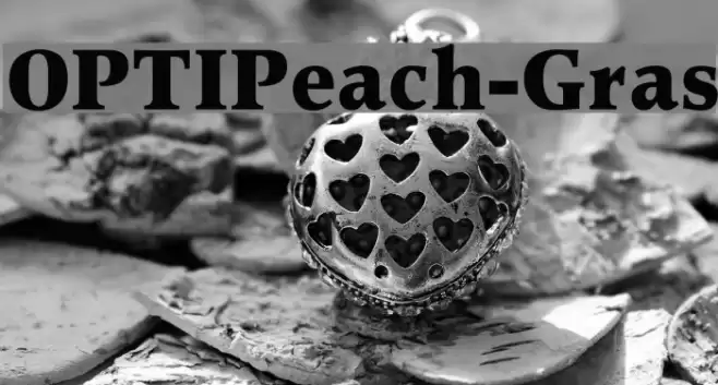 OPTIPeach-Gras Font examples
