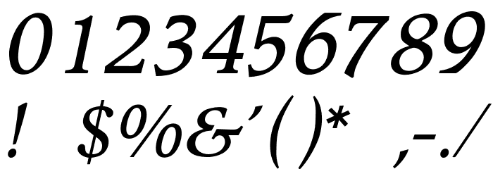 OPTIPeach-Italique Font OTHER CHARS
