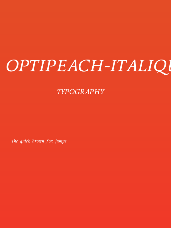 OPTIPeach-Italique Poster