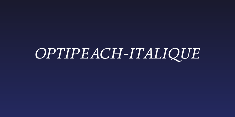 OPTIPeach-Italique Social Header