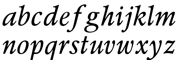 OPTIPeach-Italique Font LOWERCASE