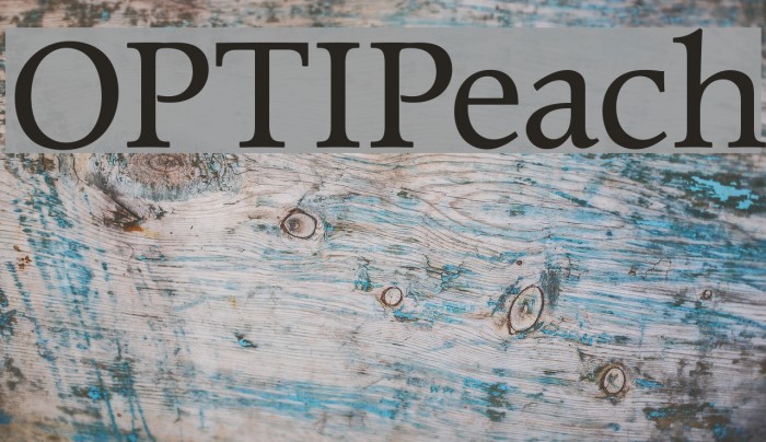 OPTIPeach Font examples