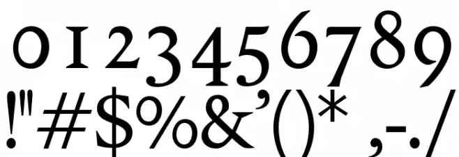 OPTIPegasus Font OTHER CHARS