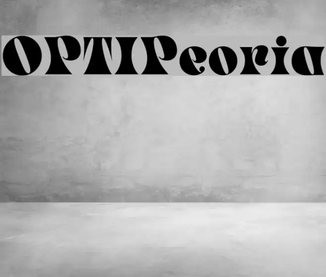 OPTIPeoria Font examples