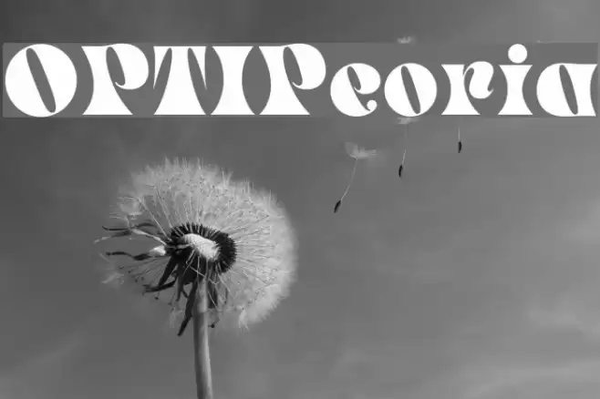 OPTIPeoria Font examples