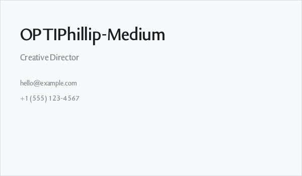 OPTIPhillip-Medium Business Card