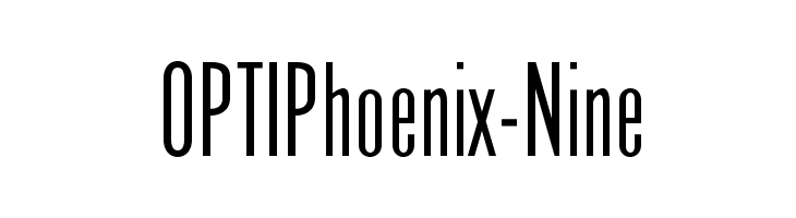OPTIPhoenix-Nine  नि: शुल्क फ़ॉन्ट्स डाउनलोड