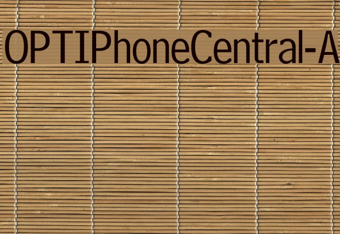 OPTIPhoneCentral-A Font examples