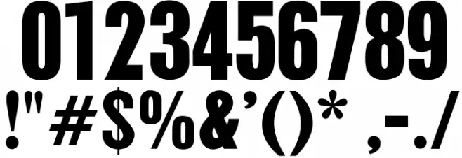 OPTIPilsenBold-Cond Font OTHER CHARS