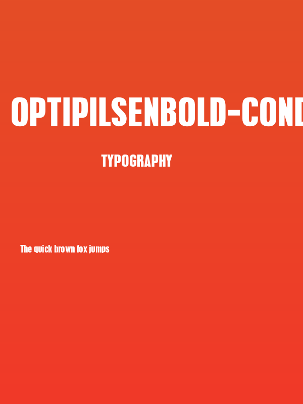 OPTIPilsenBold-Cond Poster