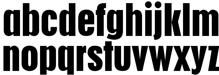 OPTIPilsenBold-Cond Font LOWERCASE