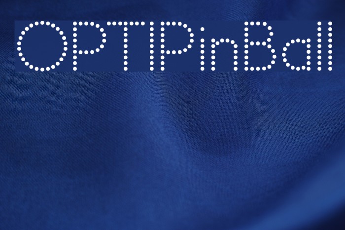 OPTIPinBall Font examples