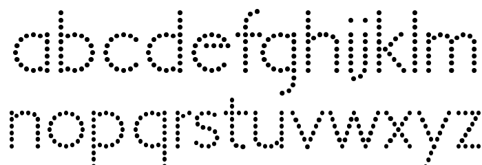 OPTIPinBall Font LOWERCASE