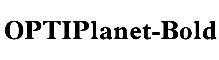 OPTIPlanet-Bold Font