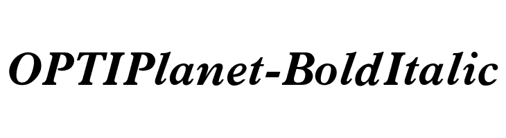 OPTIPlanet-BoldItalic Font
