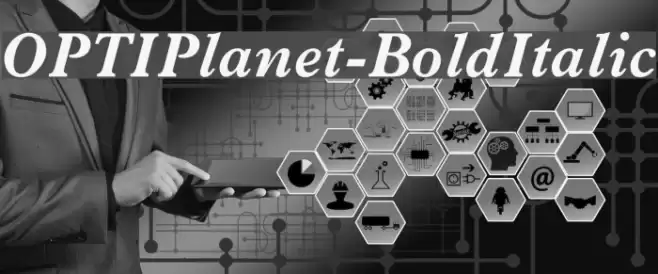 OPTIPlanet-BoldItalic Font examples