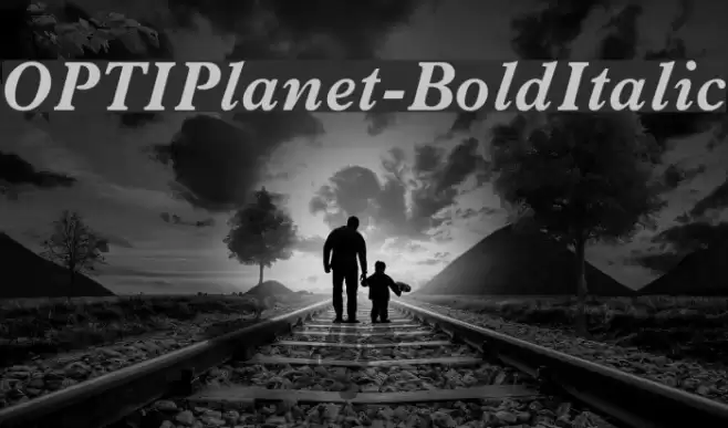 OPTIPlanet-BoldItalic Font examples