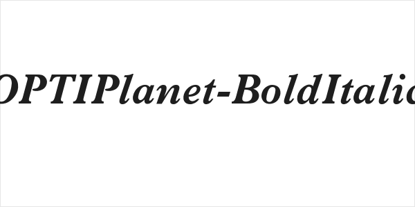 OPTIPlanet-BoldItalic Logo