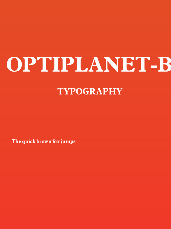 OPTIPlanet-Bold Poster