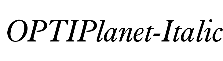 OPTIPlanet-Italic Font
