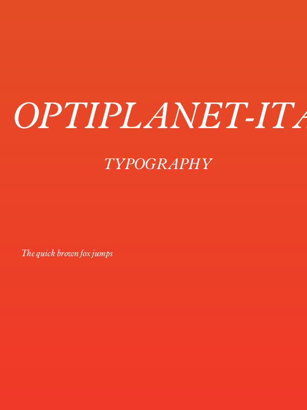 OPTIPlanet-Italic Poster