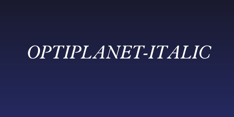 OPTIPlanet-Italic Social Header