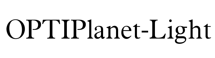 OPTIPlanet-Light Font