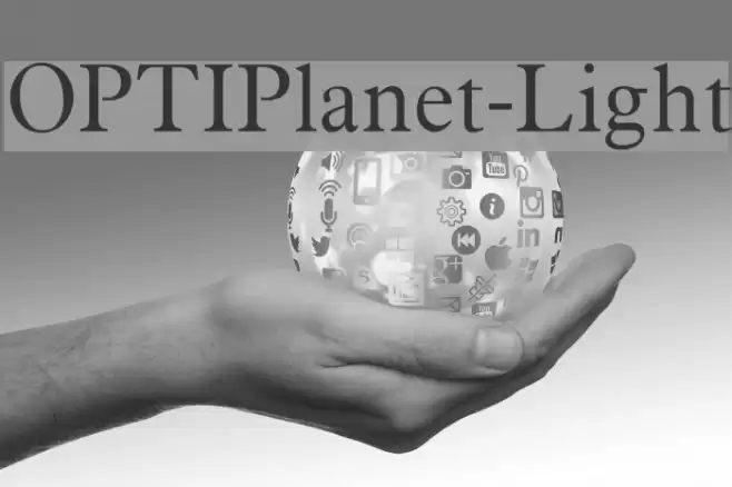 OPTIPlanet-Light Font examples