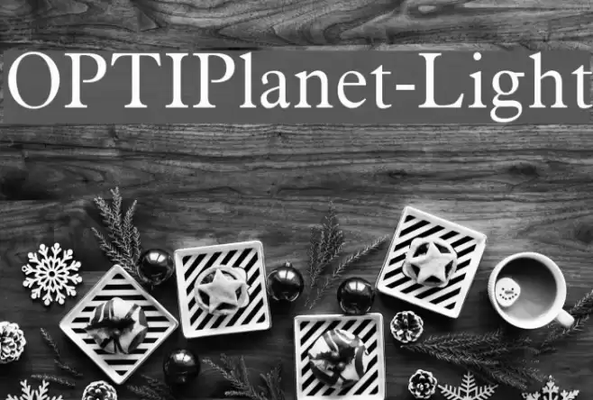 OPTIPlanet-Light Font examples