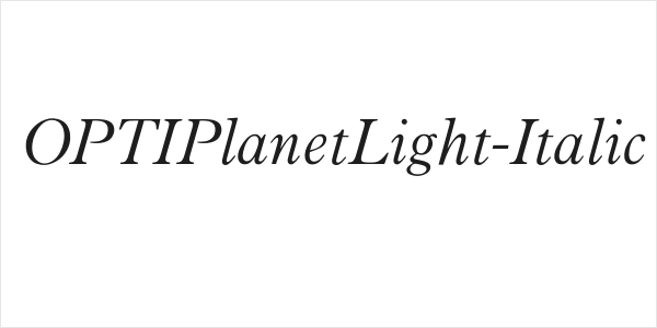 OPTIPlanetLight-Italic Logo