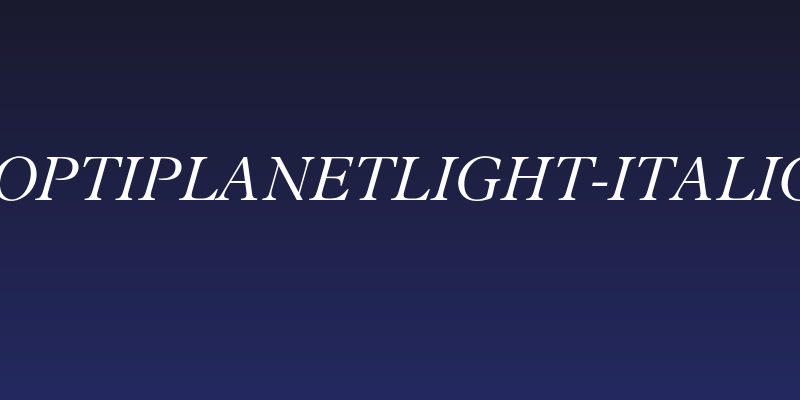 OPTIPlanetLight-Italic Social Header