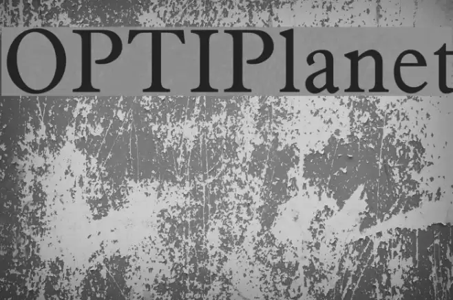 OPTIPlanet Font examples