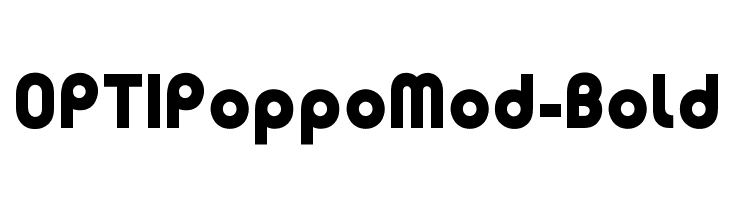 OPTIPoppoMod-Bold Font