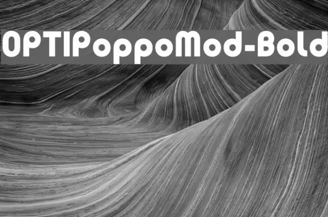 OPTIPoppoMod-Bold Font examples
