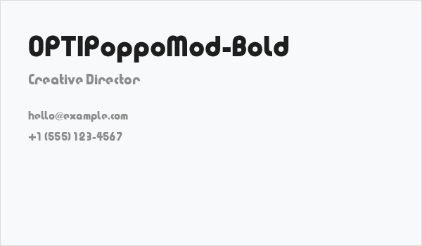 OPTIPoppoMod-Bold Business Card